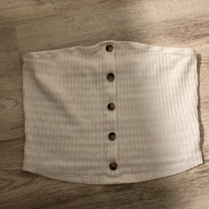 Strapless white crop top American eagle size sm